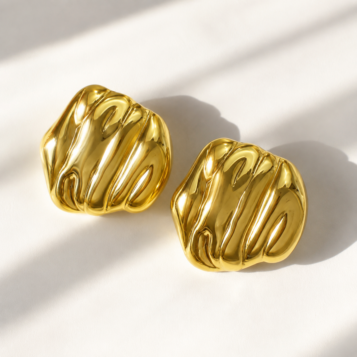 Elara Gold Stainless Steel Earrings