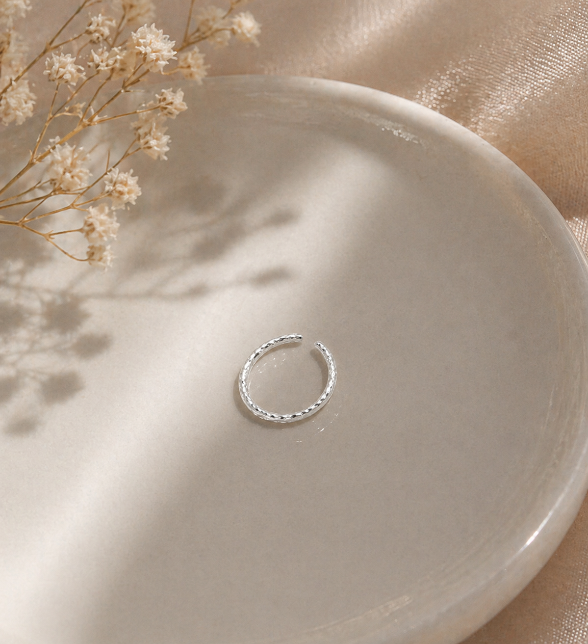 Silver Sterling Silver S925 Starry Nose Ring
