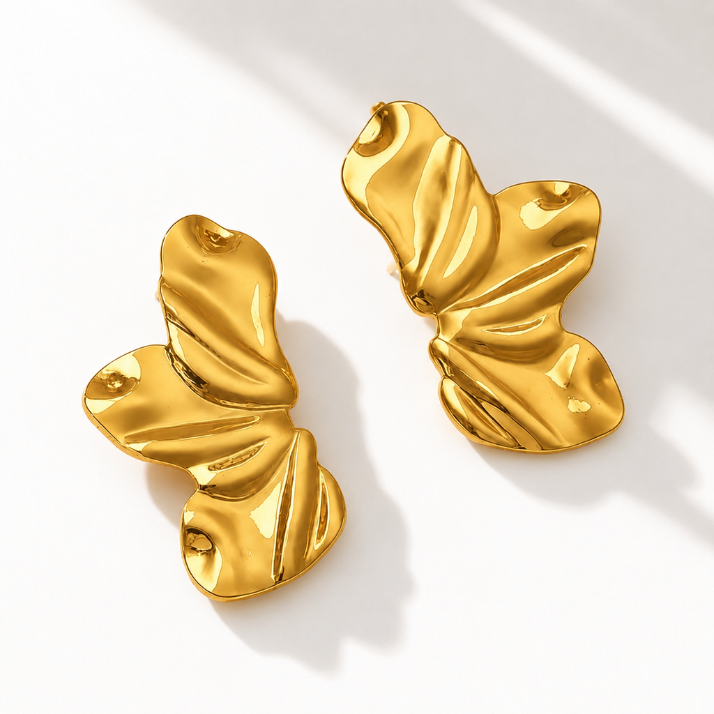 14K Gold Plated Stainless Steel Amara Earrings
