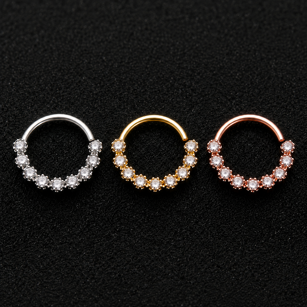 Zircon Copper Nose Ring (8mm)