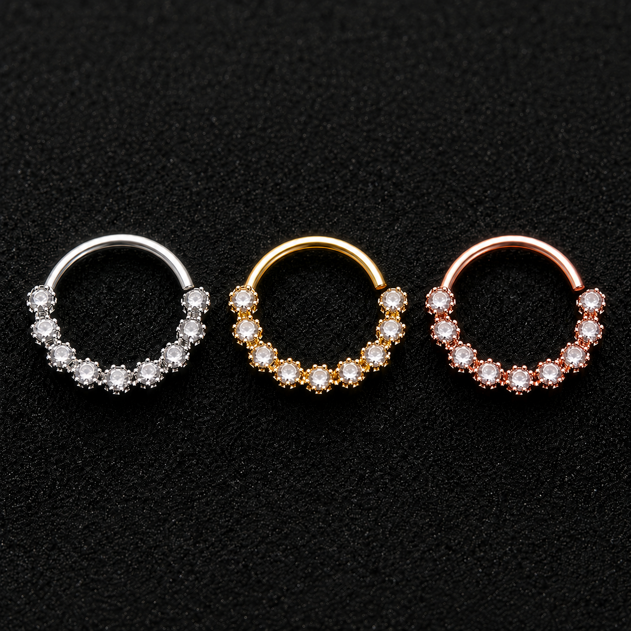 Zircon Copper Nose Ring (8mm)