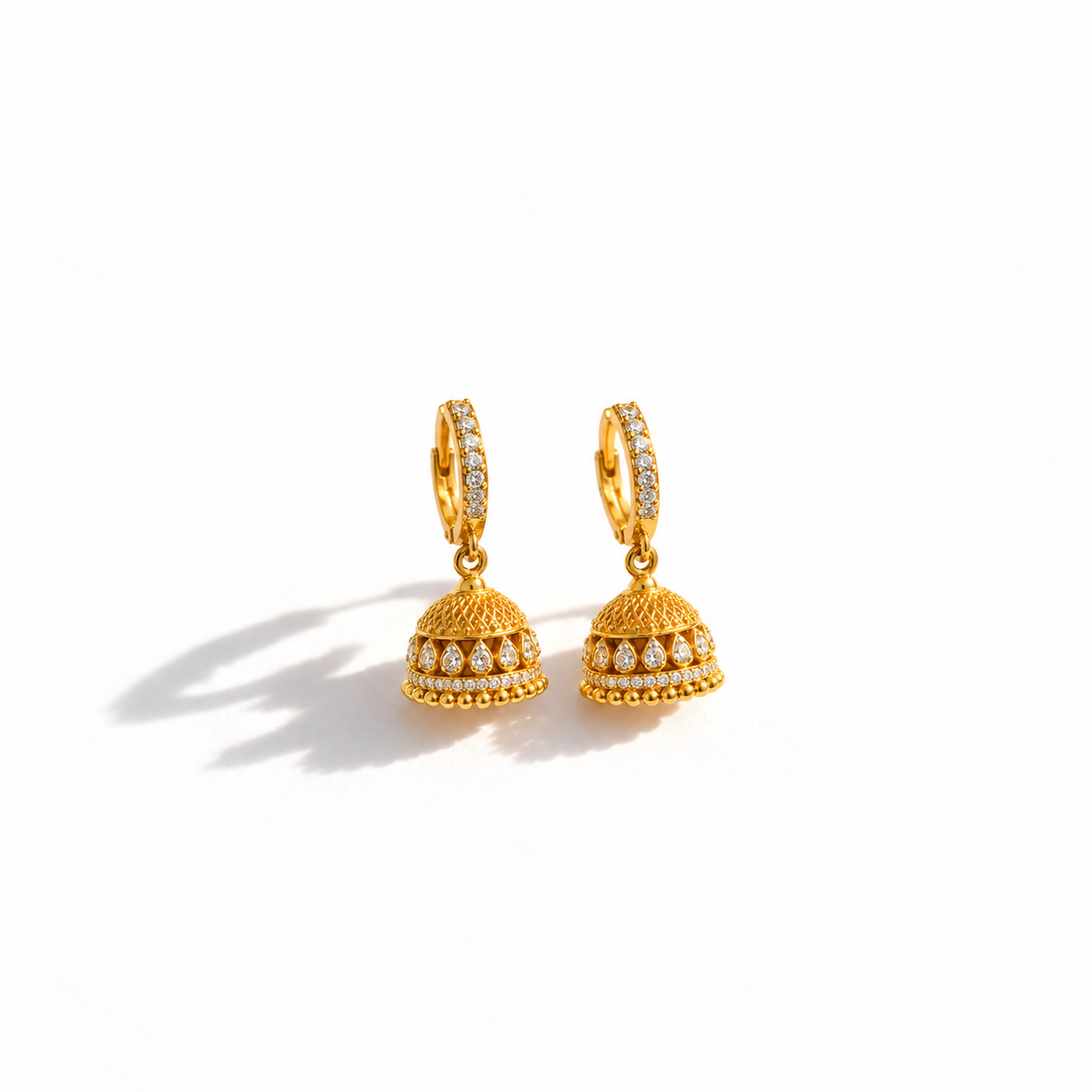 Radha | 24K Micro Gold-Plated Brass Mini Jumka