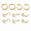 Value/Trial Pack (Nose ring, faux ring, L shape, S shape and ball pin studs)
