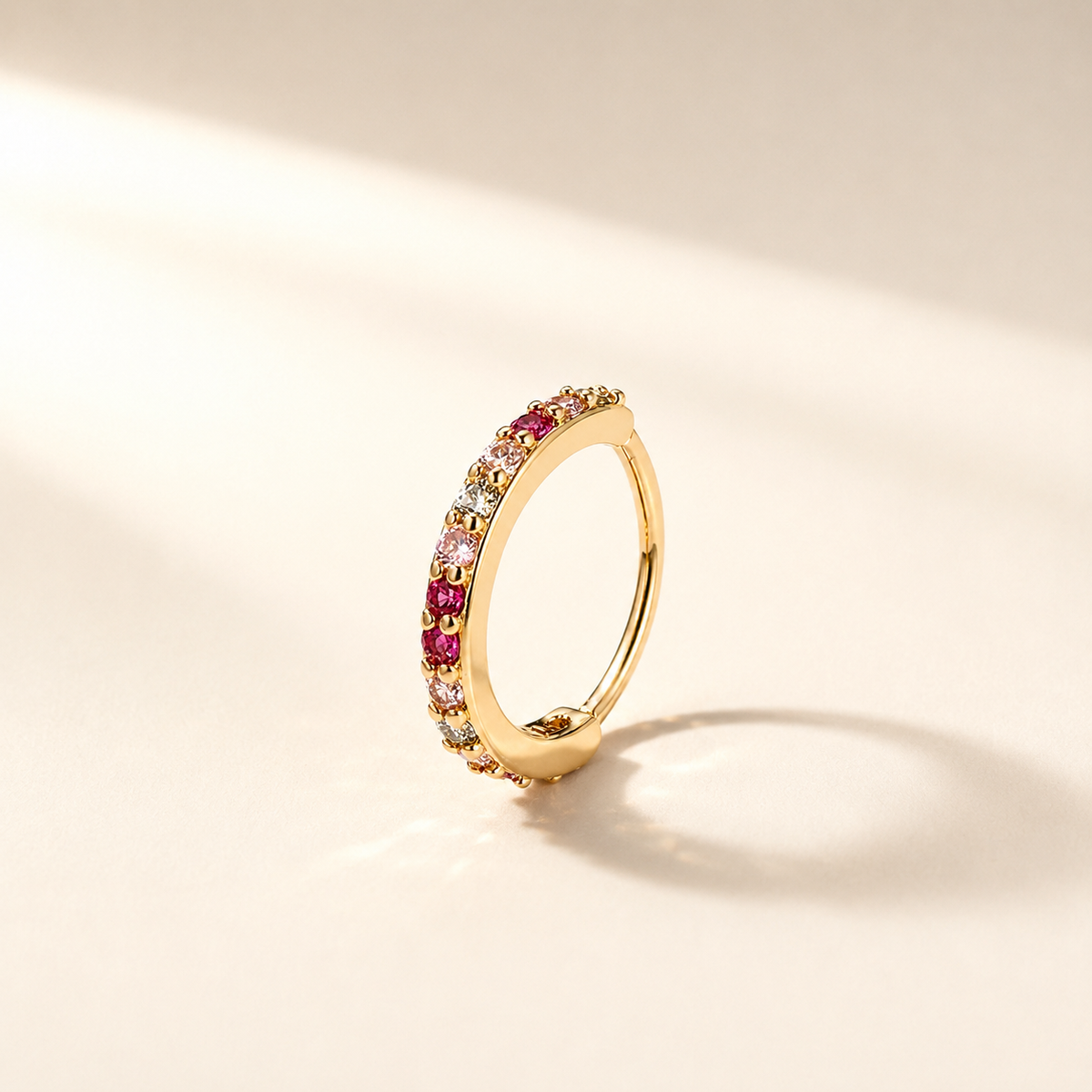 1PC Rubiya Micro Inlaid Nose Ring (8mm)