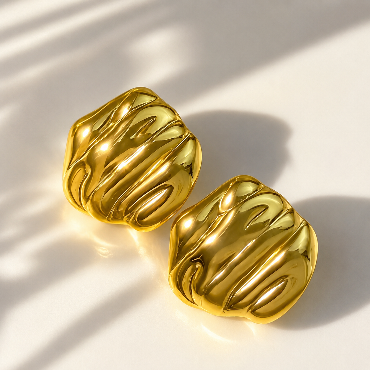 Elara Gold Stainless Steel Earrings