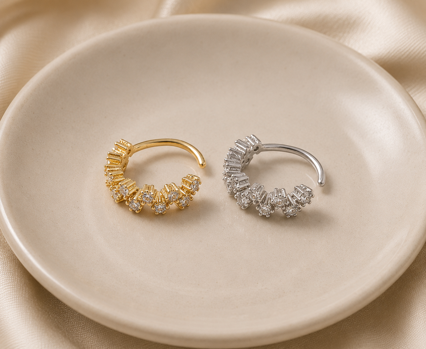 Chunky Cubic Zirconia Nose Ring (8mm)