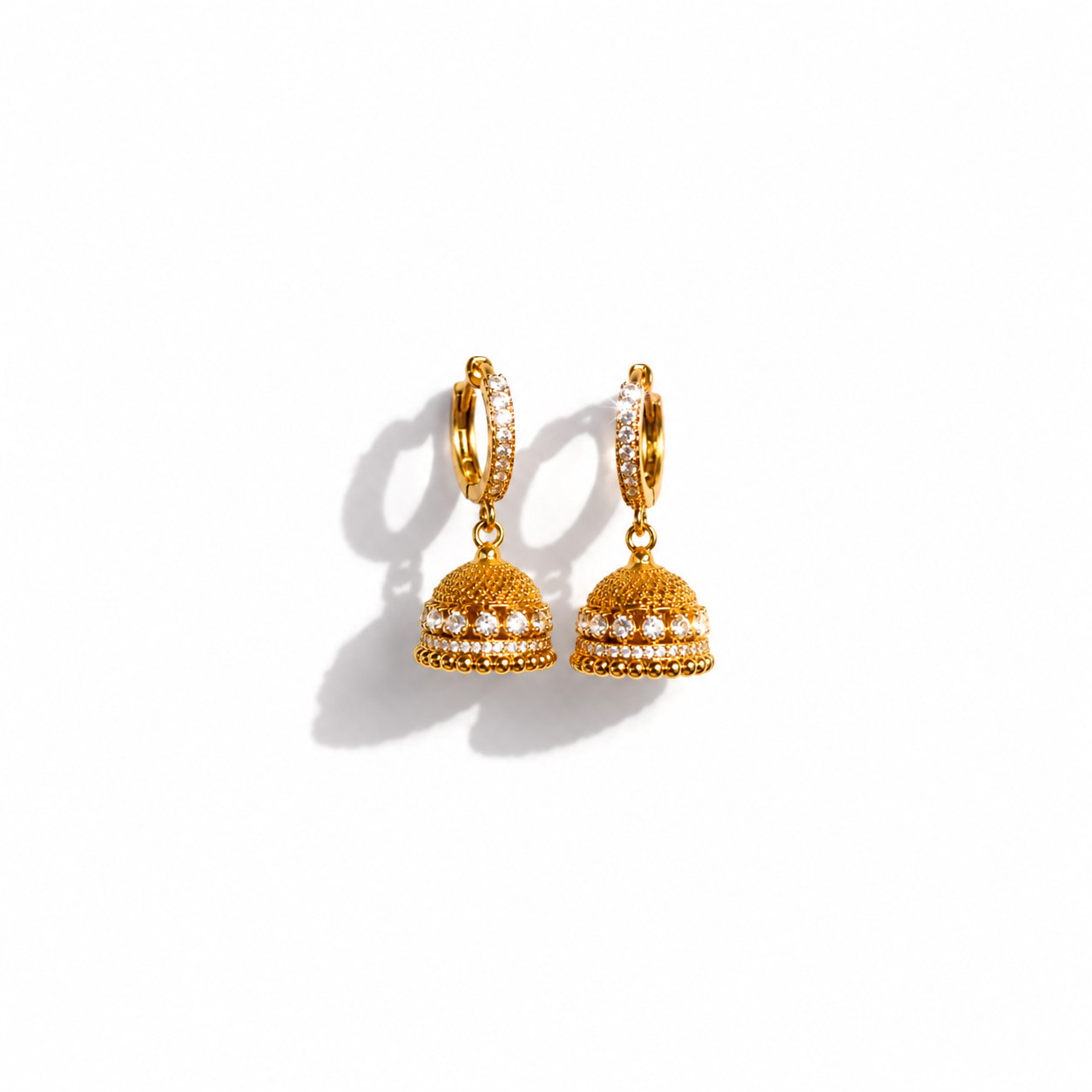 Radha | 24K Micro Gold-Plated Brass Mini Jumka