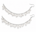 Meher | Silver Pearl Sahare Earring Chain