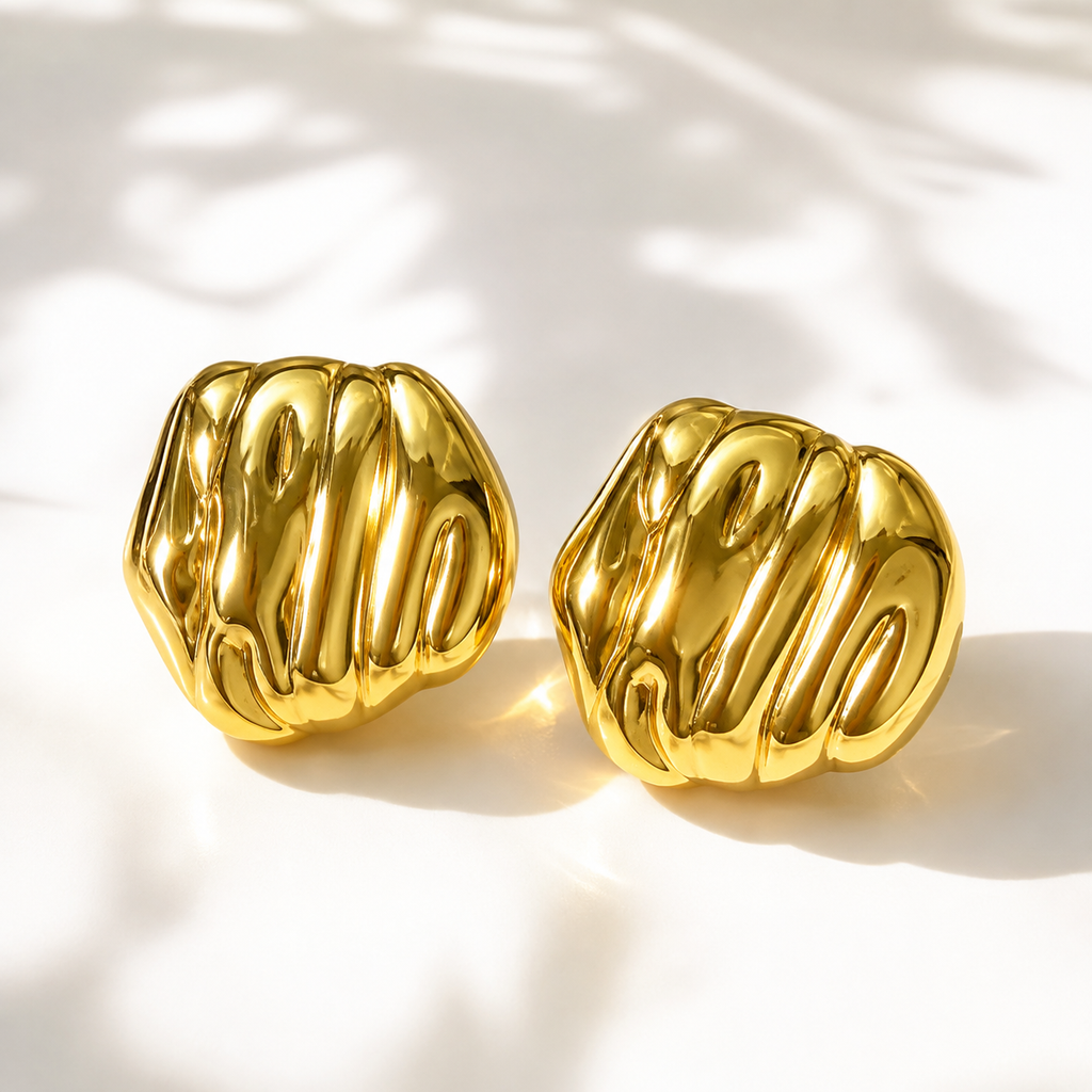 Elara Gold Stainless Steel Earrings