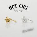 Elegant S925 Sterling Silver Radiant Flower Petal Nose ring/Ear cuff (Gold and Silver options)