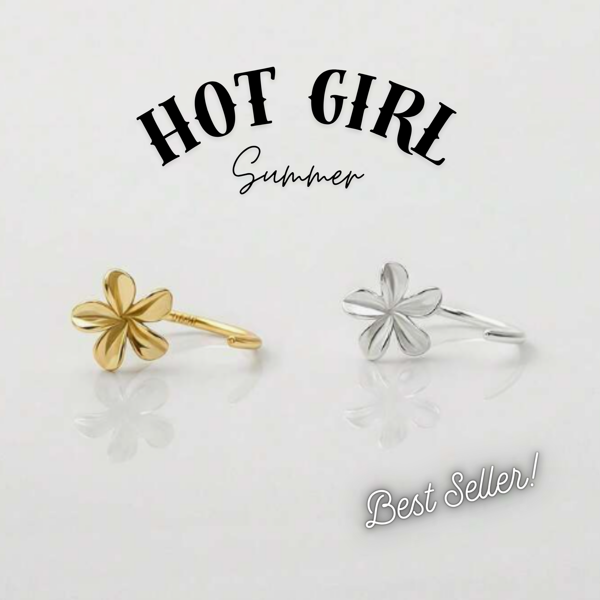 Elegant S925 Sterling Silver Radiant Flower Petal Nose ring/Ear cuff (Gold and Silver options)