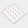 20pcs Gold and Silver 2mm Cubic Zirconia Nose Stud (Ball Pin)