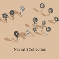 12pcs Vintage Copper Alloy Personalized Nose Clip: Navratri Collection