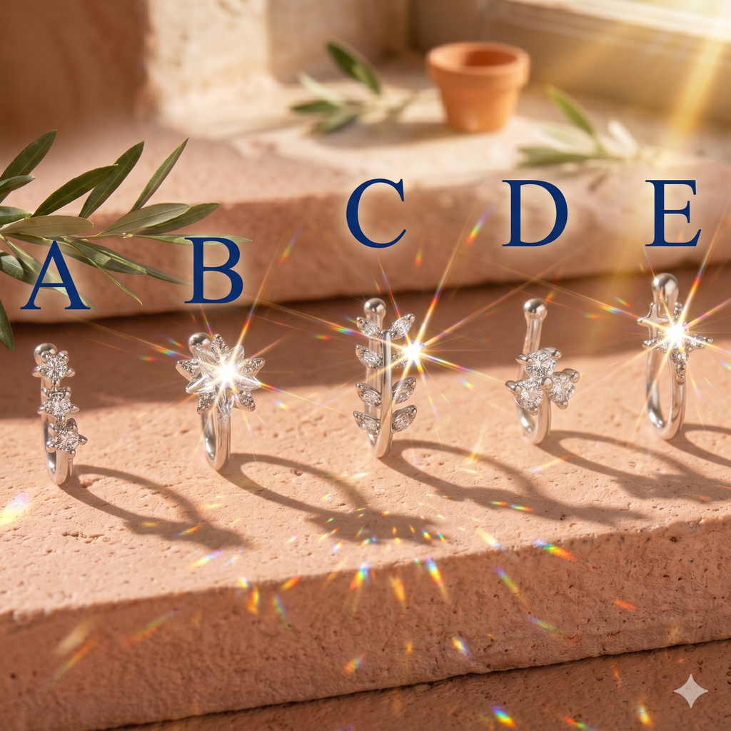 Mix/Match Silver Cubic Zirconia Nose Pins