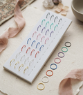 40pcs Colourful Copper Nose Rings (White, Black, Gold, Red, Blue, Pink, Purple, Teal)