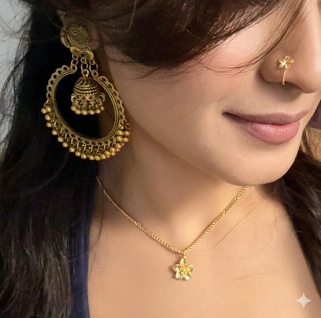 Elegant S925 Sterling Silver Radiant Flower Petal Nose ring/Ear cuff (Gold and Silver options)