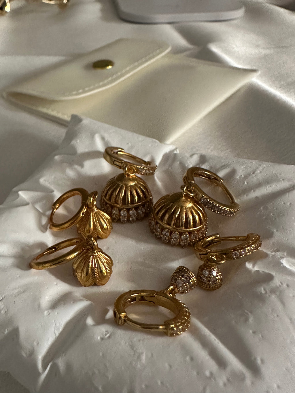 Phoolkari | 24K Micro Gold-Plated Brass Mini Jumka