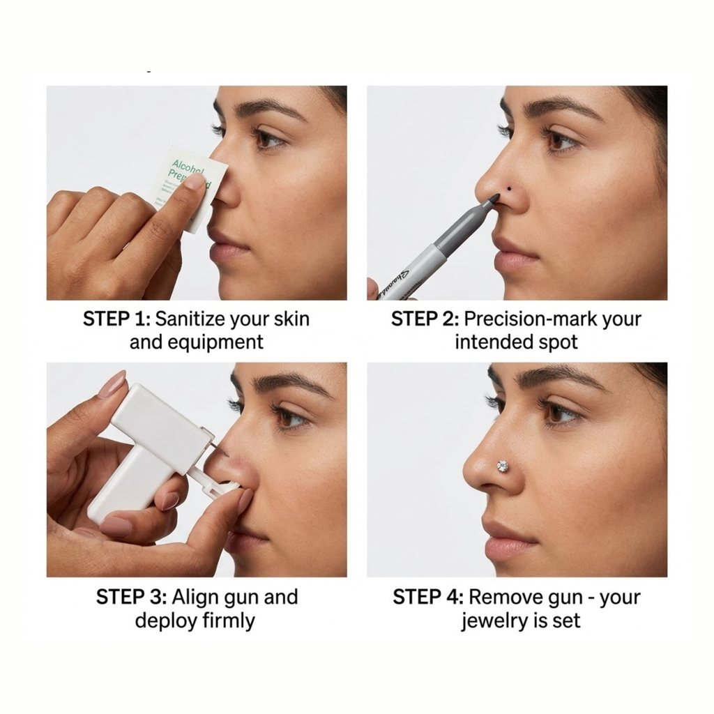 Disposable Nose Piercing Gun Kit