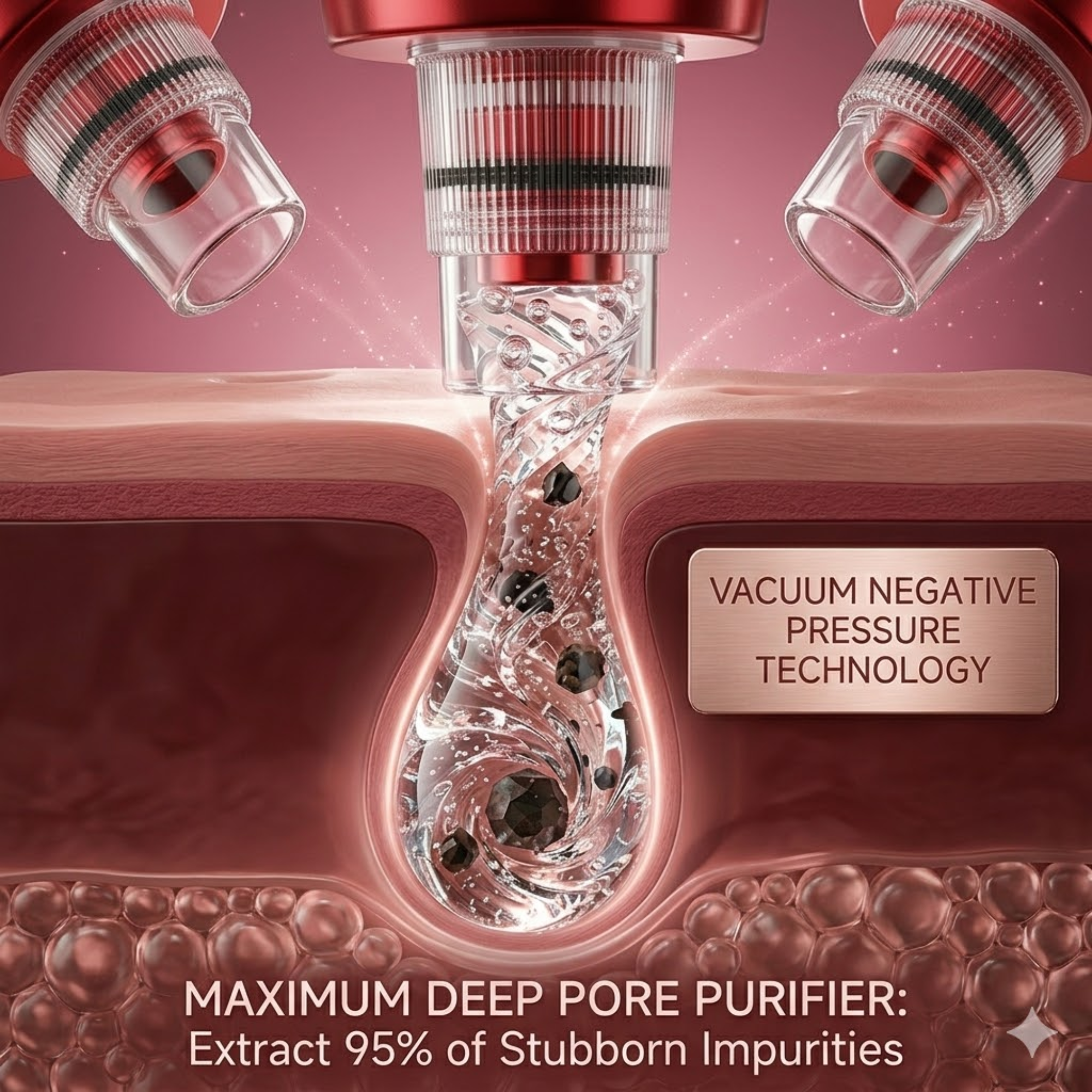 Electric Blackhead Remover, 3-Speed Rechargeable Pore Vacuum Cleaner with 5 Suction Heads for White/Blackheads