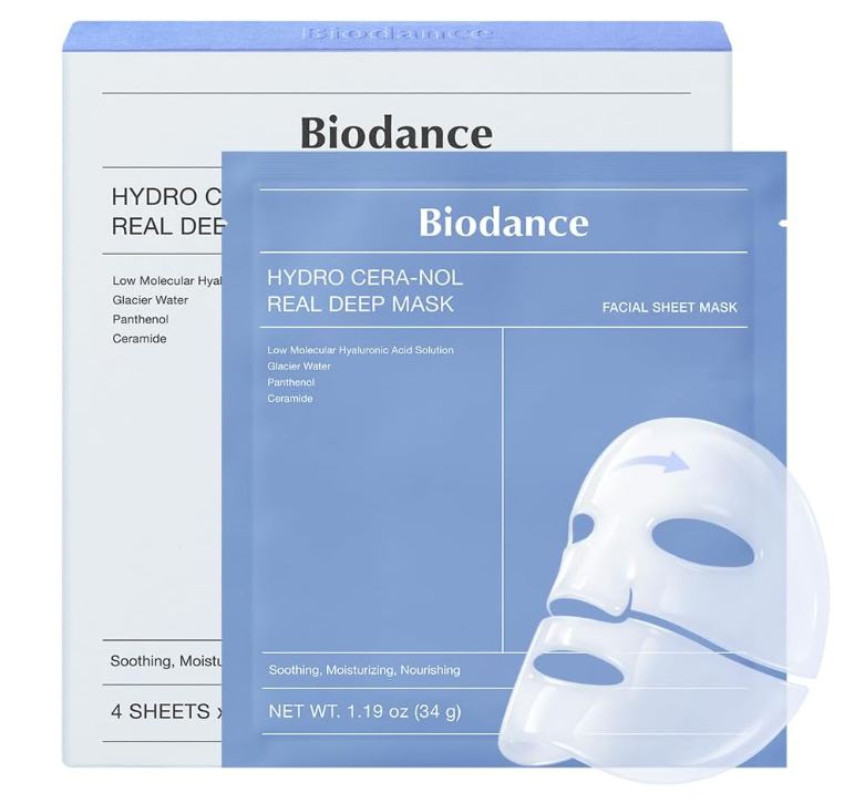 4 sheet Biodance Hydro Cera-Nol Real Deep Sheet Mask (From Korea)