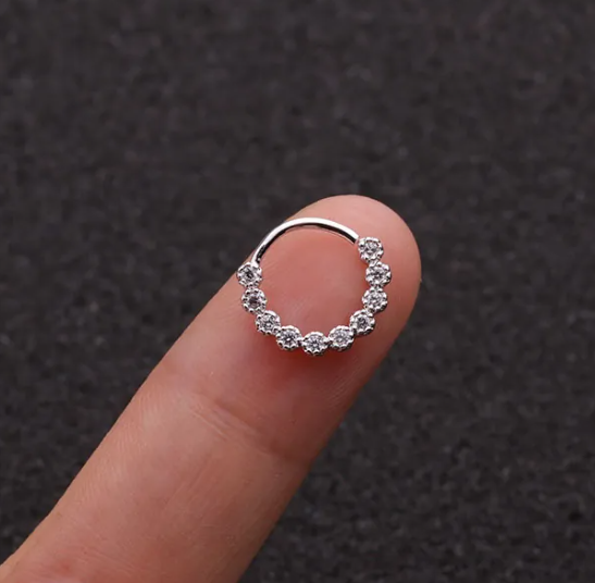 Zircon Copper Nose Ring (8mm)