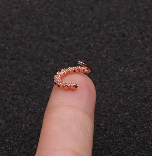 Zircon Copper Nose Ring (8mm)
