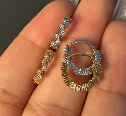Chunky Cubic Zirconia Nose Ring (8mm)