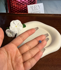 Ocean Blue Zirconia Flower Nose Ring Stud