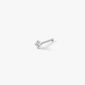 Aura Premium | 24G 925 Sterling Silver Nose Stud + 2.5mm Cubic Zirconia Inlaid