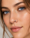 Blue Zirconia Copper Nose Ring