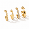 Cubic Zirconia Stackable Ear Cuff Set Non-Pierced Jewelry
