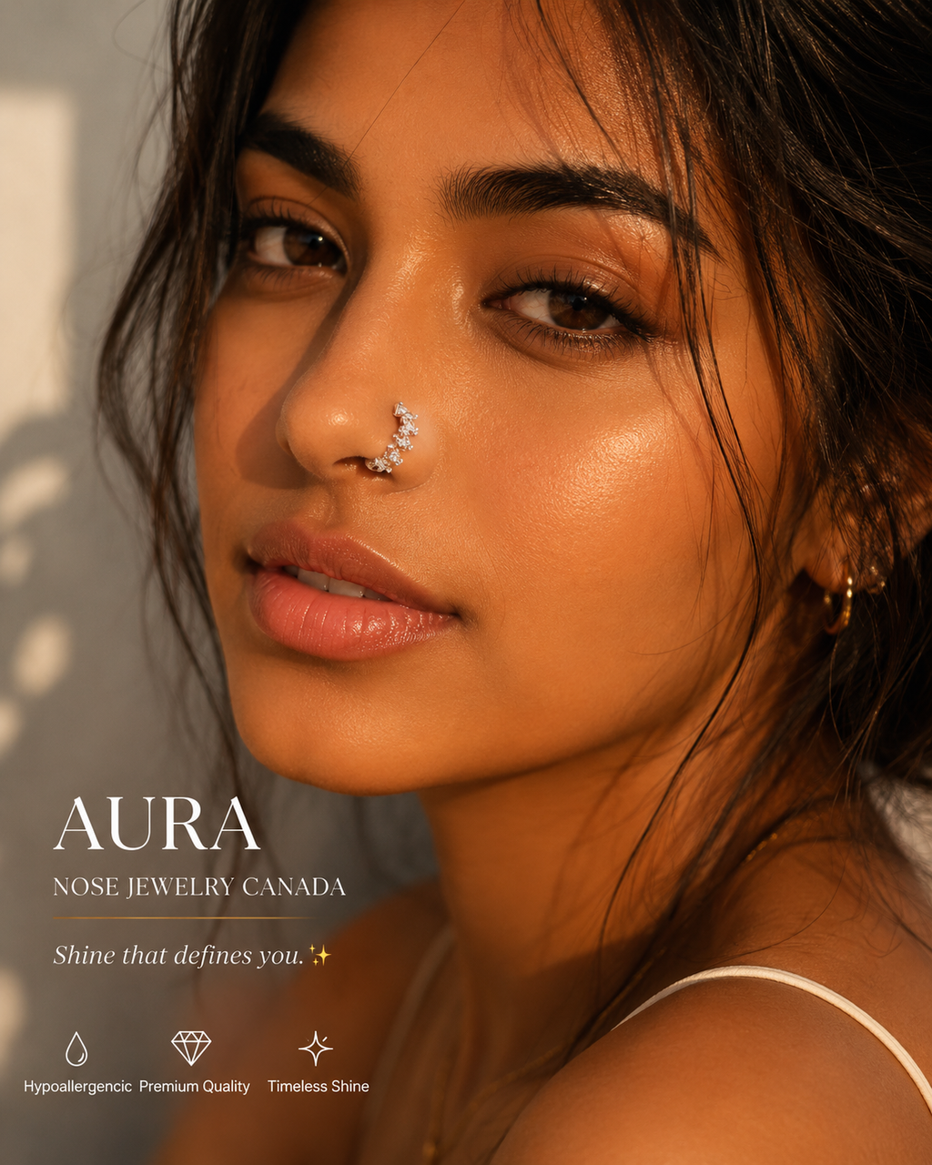 Chunky Cubic Zirconia Nose Ring (8mm)