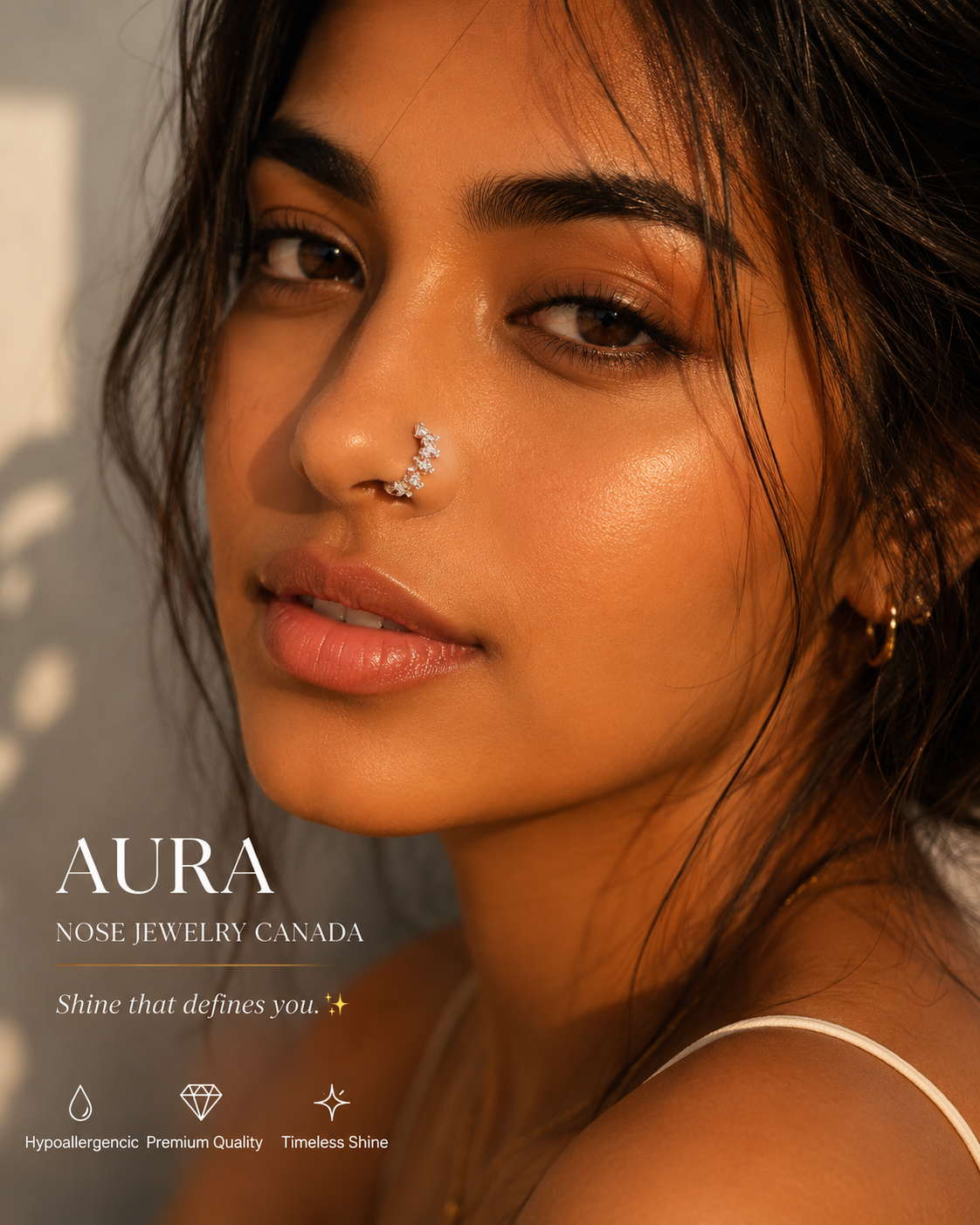 Chunky Cubic Zirconia Nose Ring (8mm)